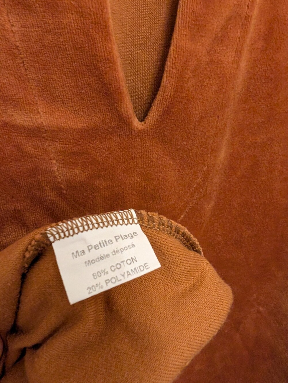 Ma Petite Plage Terry Cloth Dress Talitha Camel Maxi Swim Cover Small France - Picture 5 of 6